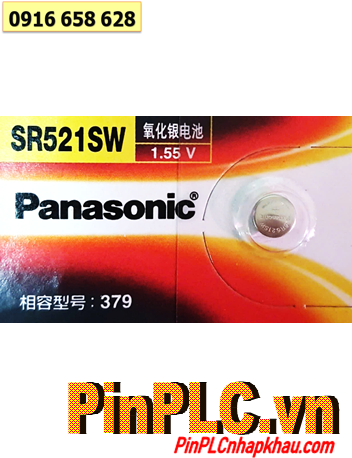 Panasonic SR521SW-Pin 379, Pin đồng hồ 1.5v Silver Oxide Panasonic SR521SW (Xuất xứ NHẬT)